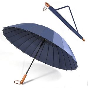 ombrello da golf con manico in legno